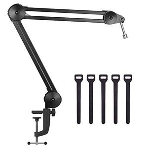 InnoGear Microphone Arm Stand, Heavy Duty Mic Arm Microphone Stand Suspension Scissor Boom Stands with Mic Clip and Cable Ties for Blue Yeti Snowball and Blue Yeti Nano(Medium)