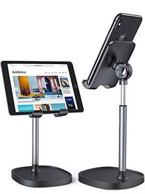 Cell Phone Stand, Angle Height Adjustable LISEN Phone Stand for Desk, Thick Case Friendly Phone Holder Stand for Desk, Compatible with All Mobile Phones,iPhone,Switch,iPad,Tablet(4-10in)