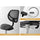 FLEXISPOT Sit2Go Desk Chair Adjustable Exercise Workstation Cycle Desk Bike for Home and Office, White