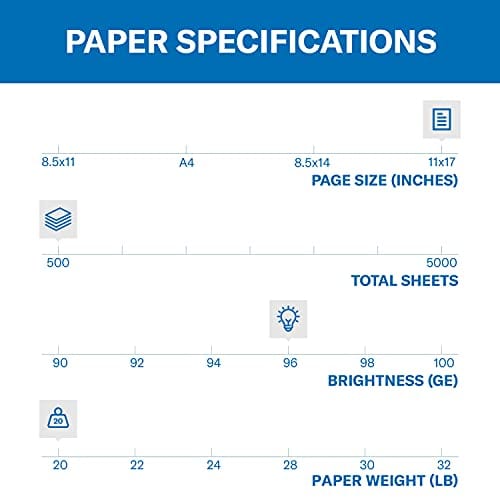 Hammermill Printer Paper, 20 Lb Copy Paper, 11 x 17 - 1 Ream (500 Sheets) - 92 Bright, Made in the USA