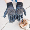 Effective Patented Grooming Gloves One Size Fit All Works For Dogs, Horses, Cats and Other Animals (1-pair)
