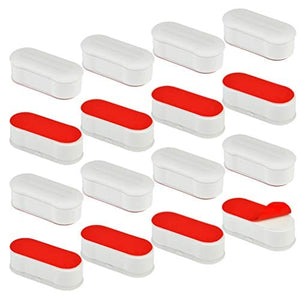 Toilet Seat Bumper Replacement Kit for Bidet with Strong Adhesive, 16 Pcs Topbuti Universal White Toilet Seat Bumpers Pads