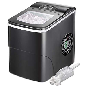 AGLUCKY Ice Maker Machine for Countertop, Portable Ice Cube Makers, Make 26 lbs ice in 24 hrs,Ice Cube Rready in 6-8 Mins