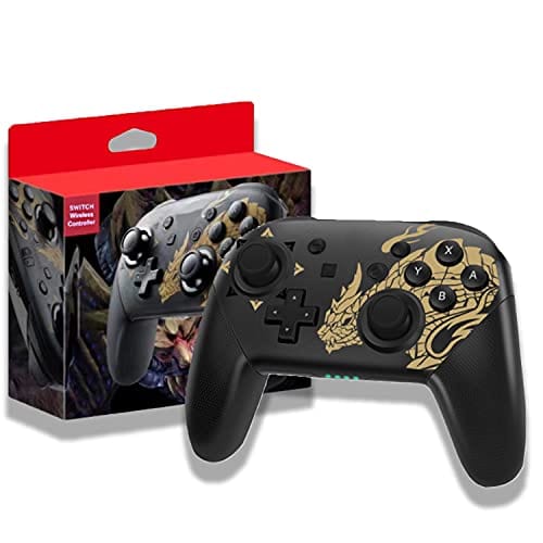 Switch Pro Controller, Enhanced Wireless Controller with Dual Vibration, Adjustable Turbo, Wake Up & Screenshot Function