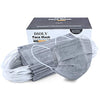 DIOLV 50 Pcs Disposable Face Mask 4-Layer Breathable Masks Dark Gray with White Ear Loops