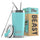 BEAST 20oz Teal Blue Tumbler - Insulated Stainless Steel Coffee Cup with Lid, 2 Straws & Brush by Greens Steel