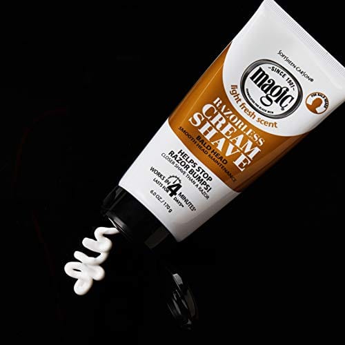 Softsheen-Carson Magic Razorless Shaving Cream for Men, Hair Removal Cream, for Bald Head Maintenance, No Razor Needed, Depilatory Cream Works in 4 Minutes for Coarse Curly Hair, 2 Count