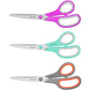 Scissors, iBayam 8" Multipurpose Scissors Bulk 3-Pack, Ultra Sharp Blade Shears, Comfort-Grip Handles, Sturdy Sharp Scissors for Office Home School Sewing Fabric Craft Supplies, Right/Left Handed