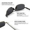 SUNGAIT Ultra Lightweight Rectangular Polarized Sunglasses UV400 Protection (Gunmetal Frame Gray Lens, 62) Metal Frame 2458 QKH