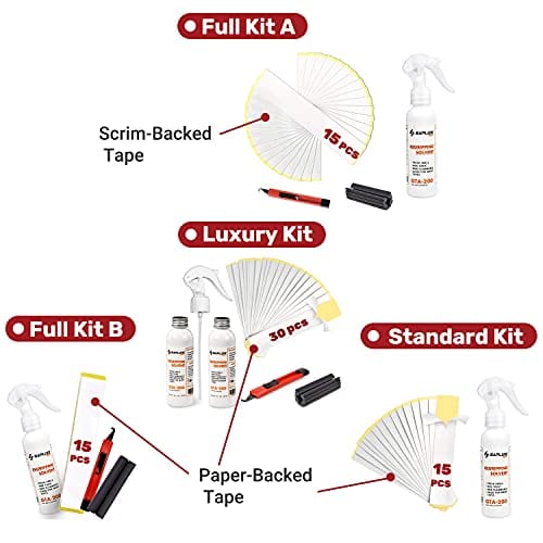 SAPLIZE Golf Regripping Kits with 15 Scrim-Backed Tapes, 5oz Solvent, Vise Clamp and Hook Blade