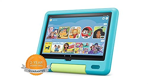 All-new Fire HD 10 Kids tablet, 10.1", 1080p Full HD, ages 3–7, 32 GB, Aquamarine