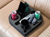 Polar Whale Couch Drink Holder Stylish Refreshment Tray for Sofa Bed Floor Car RV Lounge TV Room Durable Black Foam 5 Compartments 13.75 Inches Wide