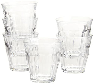 Duralex Made In France Picardie Clear Tumbler, Set of 6, 3-1/8 Ounce