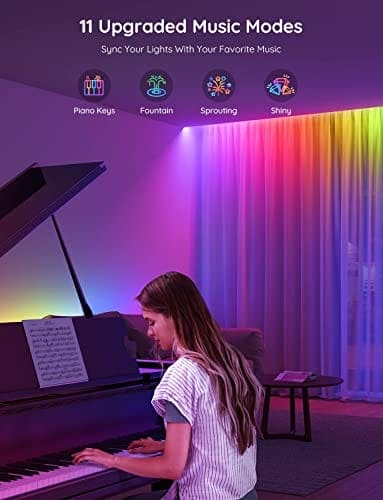 Govee RGBIC LED Strip Lights, 16.4ft Smart LED Lights for Bedroom, Bluetooth LED Lights APP Control, DIY Multiple Colors on One Line, Color Changing LED Lights Music Sync for Gaming Room, Indoor