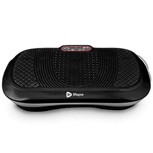 LifePro Vibration Plate Exercise Machine - Whole Body Workout Vibration Fitness Platform w/Loop Bands - Home Training Equipment for Weight Loss & Toning (Black)