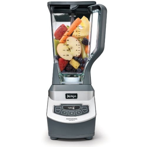 Ninja BL660 Professional Countertop Blender with 1100-Watt Base, 72 Oz Total Crushing Pitcher and (2) 16 Oz Cups for Frozen Drinks and Smoothies, Gray