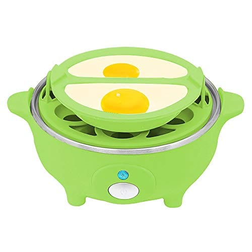 Elite Cuisine EGC-007G Maxi-Matic ~ ~ Electric Egg Poacher, Omelet, Scrambled Eggs & Soft, Medium, Hard-Boiled Egg Boiler Cooker with Auto-Shut off and Buzzer, 7 Egg Capacity, Green