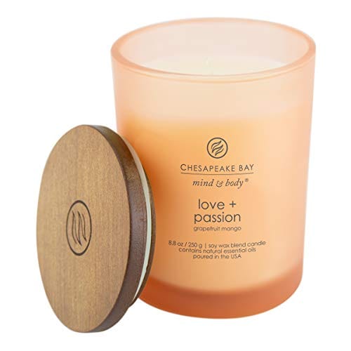 Chesapeake Bay Candle Scented Candles, Love + Passion (Grapefruit Mango), Medium (2-Pack)