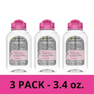 Garnier SkinActive Micellar Cleansing Water, For All Skin Types, 3.4 fl; oz., 3 Count