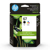 HP 67 | 2 Ink Cartridges | Black, Tri-Color | Works with HP ENVY 6000 Series, HP ENVY Pro 6400 Series, HP DeskJet 1255, 2700 Series, DeskJet Plus 4100 Series | 3YP29AN