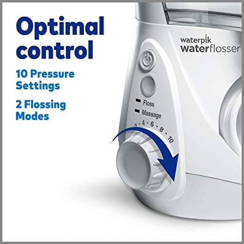 Waterpik WP-660 Water Flosser Electric Dental Countertop Professional Oral Irrigator For Teeth, Aquarius, White