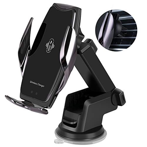 Car Phone Mount,Auto-Clamping Smart Sensor 10W Qi Fast Charging Car Front Windshield Dashboard Air Vent Phone Holder Compatible with iPhone12/12 pro max/Samsung S20/note 20 All 4.7-6.7 Inch Smartphone
