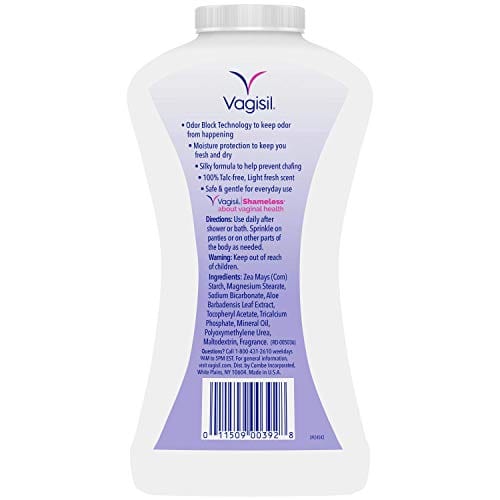 Vagisil Odor Block® Feminine Deodorant Powder for Women, Talc-Free, Gynecologist Tested, 8 Ounce (Packaging May Vary)