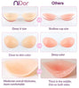 Niidor Adhesive Bra Strapless Sticky Invisible Push up Silicone Bra for Backless Dress with Nipple Covers Nude (A Cup)