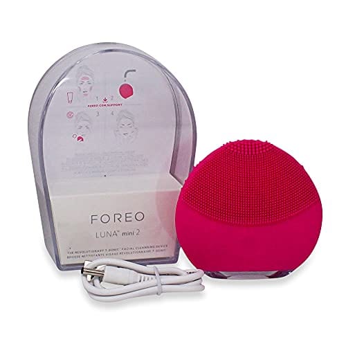 FOREO LUNA mini 2 Facial Cleansing Brush for Spa Skincare at Home, Fuchsia