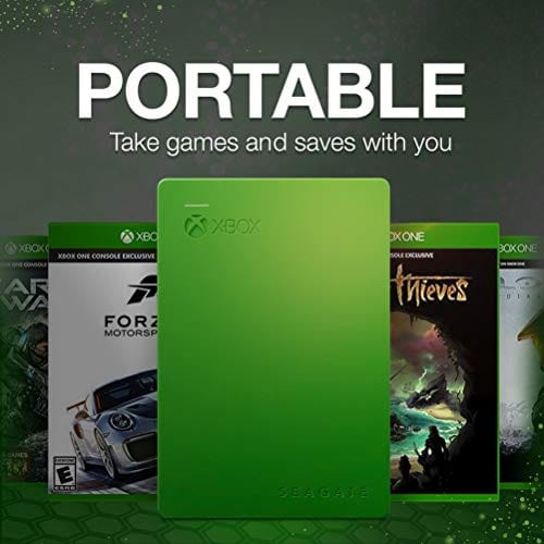 Seagate Game Drive for Xbox 2TB External Hard Drive Portable HDD – Designed for Xbox One (STEA2000403), Green