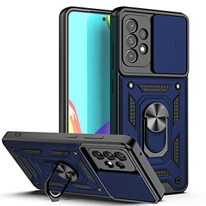 Samsung A32 5G Case (2021), Galaxy A32 5G Case, [Military-Grade] [360 Kickstand & Slide Camera Protector] Hybird Impact-Resistant Bumpers Cover Phone Case for Samsung Galaxy A32 5G (Navy)