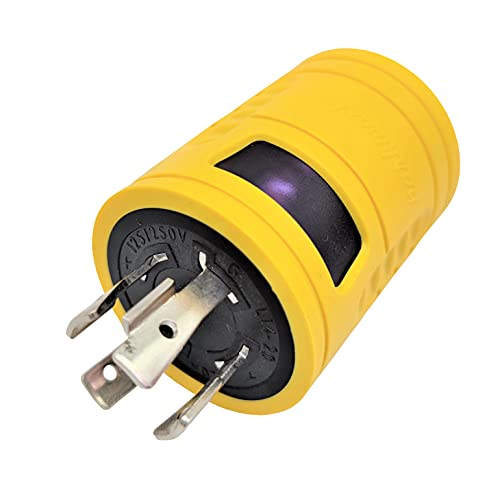 Parkworld 884975 Generator Adapter 4-Prong Locking 20A L14-20 Plug to 30A Locking L14-30 Receptacle