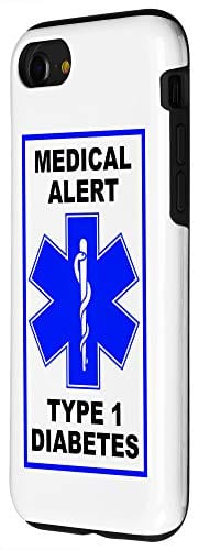 iPhone SE (2020) / 7 / 8 Medical Alert Type 1 Diabetes Blue Case