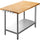 VEVOR Maple Top Work Table, 36 x 24 Inches Stainless Steel Kitchen Prep Table Wood, 1.5 Inch Thick Kitchen Maple Table with Lower Shelf and Feet, Stainless Steel Table for Home and Kitchen
