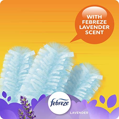 Swiffer 180 Dusters, Ceiling Fan Duster, Multi Surface Refills with Febreze Lavender, 18 Count