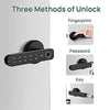 Fingerprint Door Lock, Smart Door Handle, JINJUNYE 3 in 1 Keyless Entry Door Lock, Smart Lock for Bedroom Home Office and Wooden Door, Doorknob with Passcode, with 4aaa Battery