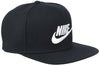 NIKE Mens Pro Futura Snapback Hat Black/Pine Green/White 891284-010,One Size