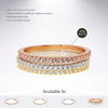 PAVOI AAAAA CZ 14K Rose Gold Plated Silver Cubic Zirconia Stackable Eternity Ring - Size 5