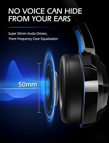 ZIUMIER Gaming Headset PS4 Headset, Xbox One Headset with Noise Canceling Mic and RGB Light, PC Headset with Stereo Surround Sound, Over-Ear Headphones