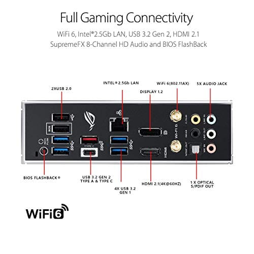 ASUS ROG Strix B550-F Gaming (WiFi 6) AMD AM4 Zen 3 Ryzen 5000 & 3rd Gen Ryzen ATX Gaming Motherboard