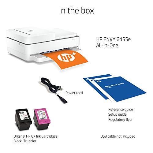 HP ENVY 6455e All-in-One Wireless Color Printer, with bonus 6 months free Instant Ink with HP+ (223R1A)