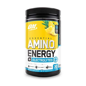 Optimum Nutrition Amino Energy + Electrolytes - Pre Workout, BCAAs, Amino Acids, Keto Friendly, Energy Powder - Pineapple Twist, 30 Servings