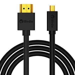 Micro HDMI to HDMI Cable 6 Feet - High Speed 18Gbps Support 4K60 HDR ARC Compatible with GoPro Hero 7 6 5 4, Raspberry Pi 4