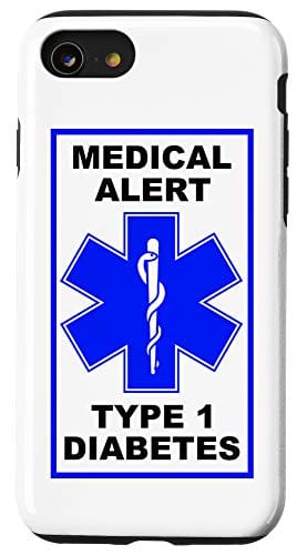 iPhone SE (2020) / 7 / 8 Medical Alert Type 1 Diabetes Blue Case