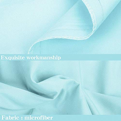 NTBAY Standard Pillowcases for Kids Set of 2, 100% Brushed Microfiber, Soft and Cozy, Wrinkle, Fade, Stain Resistant with Envelope Closure, 20 x 26 Inches, Aqua