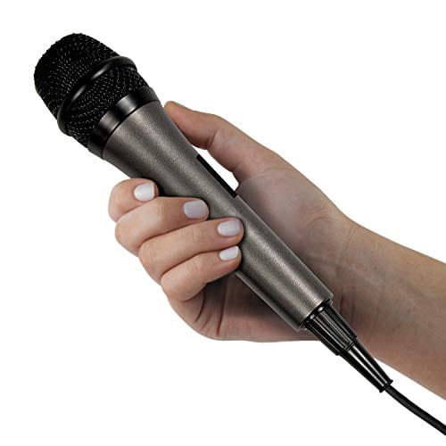 Singing Machine SMM-205 Unidirectional Dynamic Microphone with 10 Ft. Cord,Black, one size