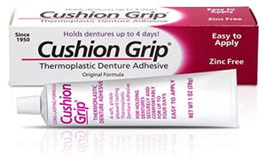 Cushion Grip - a Soft Pliable Thermoplastic for Refitting and Tightening Dentures 1 Oz (28 Grams)