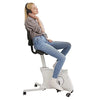 FLEXISPOT Sit2Go Desk Chair Adjustable Exercise Workstation Cycle Desk Bike for Home and Office, White