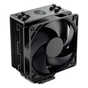 Cooler Master Hyper 212 Black Edition CPU Air Coolor, Silencio FP120 Fan, 4 CDC 2.0 Heatpipes, Anodized Gun-Metal Black, Brushed Nickel Fins for AMD Ryzen/Intel LGA1200/1151