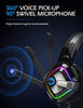 ZIUMIER Gaming Headset PS4 Headset, Xbox One Headset with Noise Canceling Mic and RGB Light, PC Headset with Stereo Surround Sound, Over-Ear Headphones